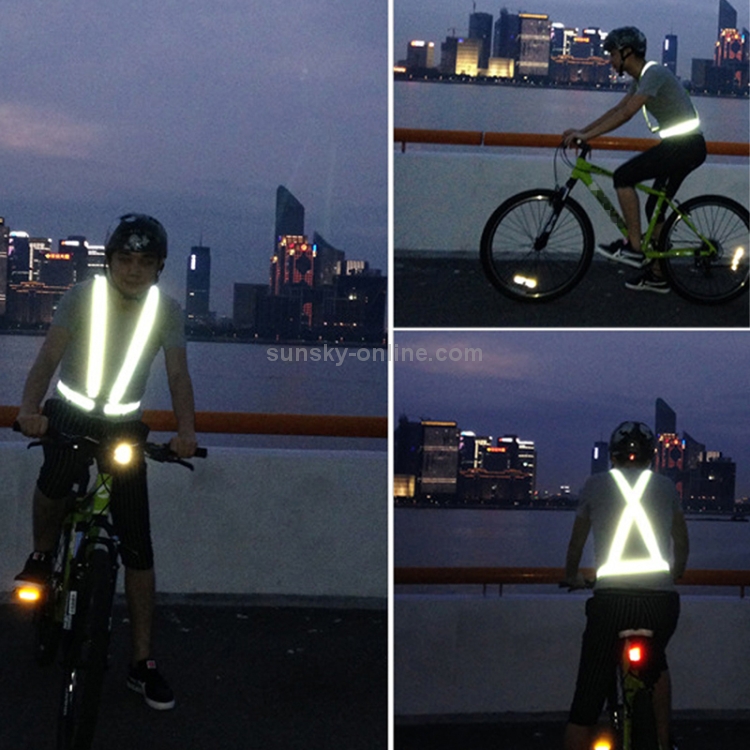 Night Riding Running Flexible Reflective Safety Vest(Green)