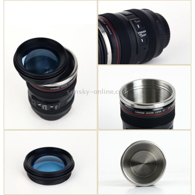 400ML Camera Lens Cup Mug Caniam EF 24-105mm F4 Filter Cup for Coffee Milk  Water as Gift(White)
