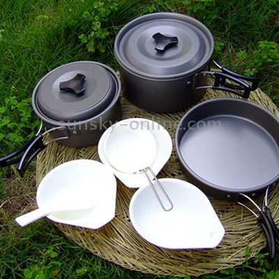 9 Piece Cast Iron Camping Cookware Set