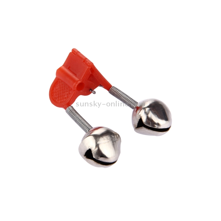 10 PCS Fishing Accessory Twin Bells Clip On Fishing Rod Fishing Bait Alarm,  Random Color Delivery
