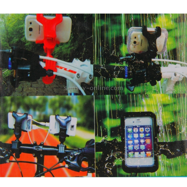 Support de berceau de support de clip de vélo universel pour téléphone  portable à rotation de 360 ​​degrés, support de clip Largeur du téléphone:  jusqu'à 10 cm (noir)