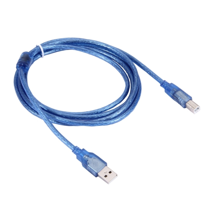 Blue . Computer USB Cable Normal USB 2.0 AM to BM Cable Length: 1.8m with 2 Core 