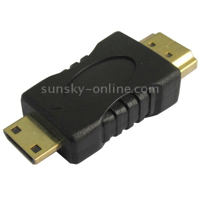 Adaptador HDMI de 19 pines macho a mini HDMI macho (chapado en oro) (negro) - 2