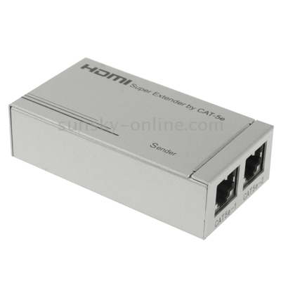 Extensor HDMI 1080P Full HD por cable Cat-5e / 6, Distancia de transmisión: 60 m (plateado) - 2