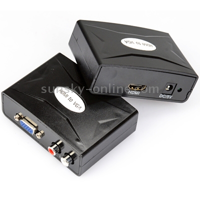 Convertidor de HDMI a VGA con audio (FY1322) (Negro) - 1