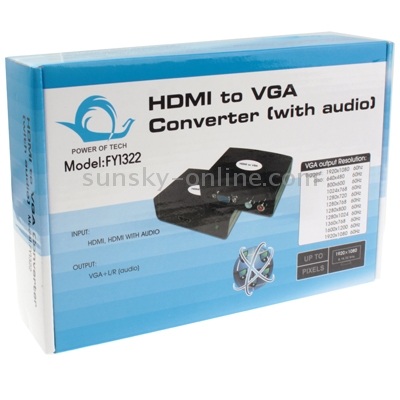 Convertidor de HDMI a VGA con audio (FY1322) (Negro) - 5