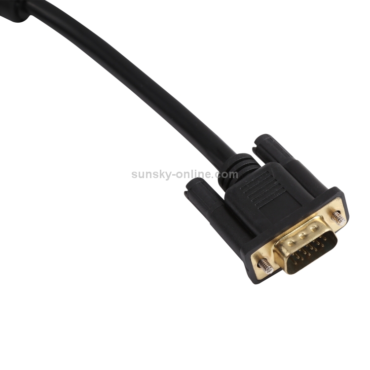 Premium Quality Black 1.5m VGA to RGB Cable