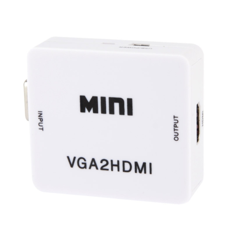 Convertidor de audio y video 1080P Mini VGA a HDMI para HDTV, PC, computadora portátil y DVD - 1