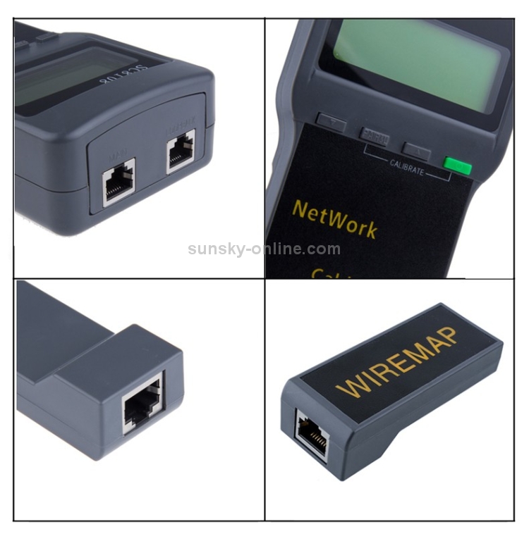 Portable Wireless Network cable Tester SC8108 LCD Digital PC Data Network CAT5 RJ45 LAN Phone