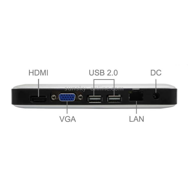 Cliente ligero X5, Cortex-A9 de cuatro núcleos a 1,5 GHz, 1 G de RAM, memoria flash de 8 G, kernel de Linux integrado, compatible con reproducción de vídeo HD 720P en línea (plateado) - 5