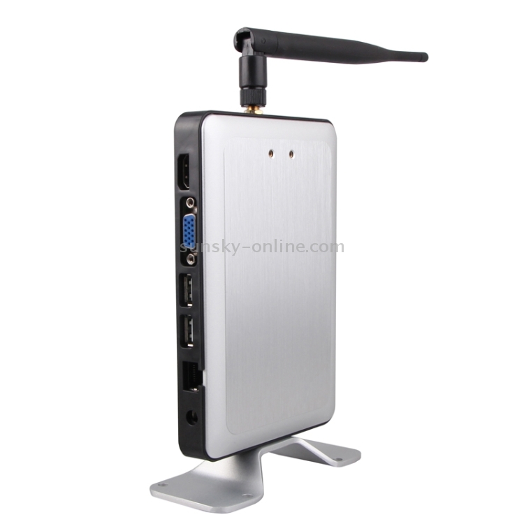 Cliente ligero X5W con antena WiFi, Cortex-A9 de cuatro núcleos a 1,5 GHz, 1 G de RAM, memoria flash de 8 G, kernel de Linux integrado, compatibilidad con reproducción de vídeo HD 720P en línea (plateado) - 2