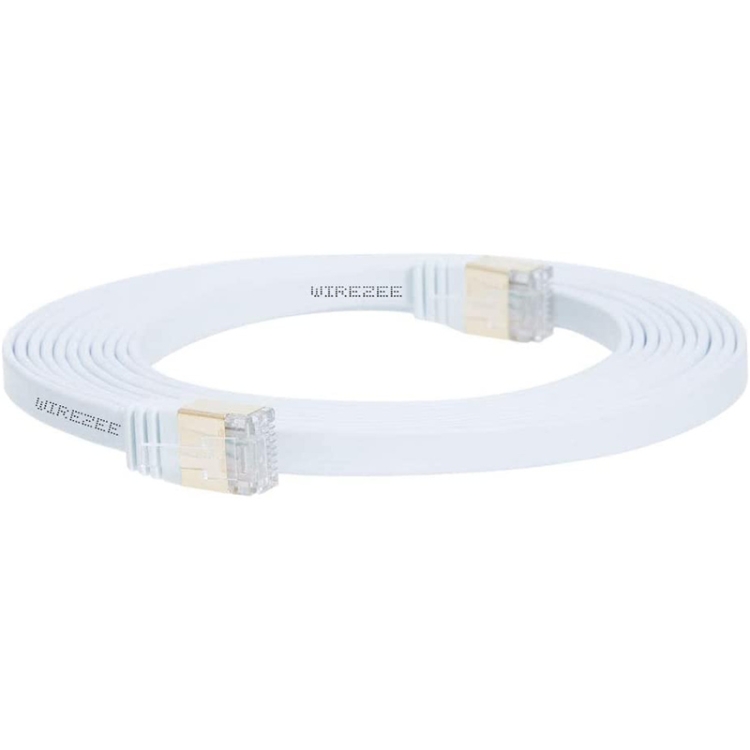 Gold Plated Head CAT7 High Speed 10Gbps Ultra-thin Flat Ethernet RJ45 Network LAN Cable (3m) - 1