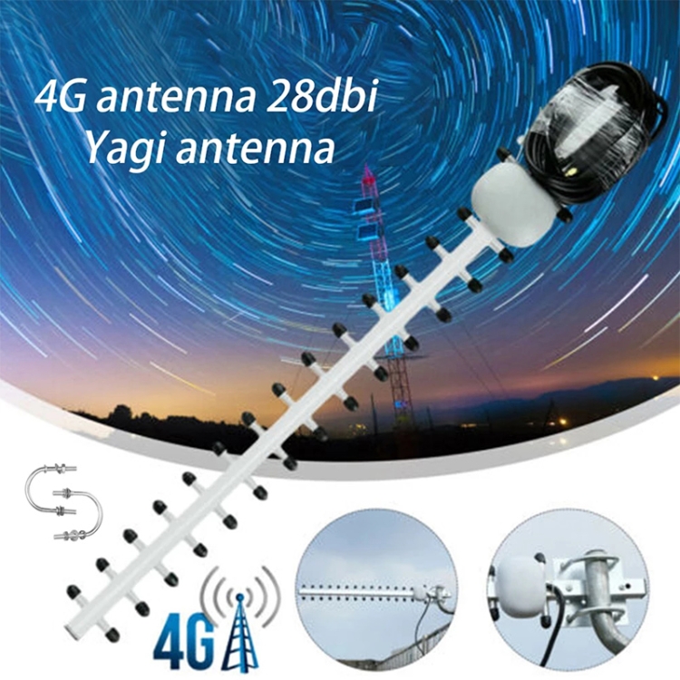 High Gain Long Range Yagi 28dBi 2.4 GHz WiFi Antenna Booster Directional Fashion 