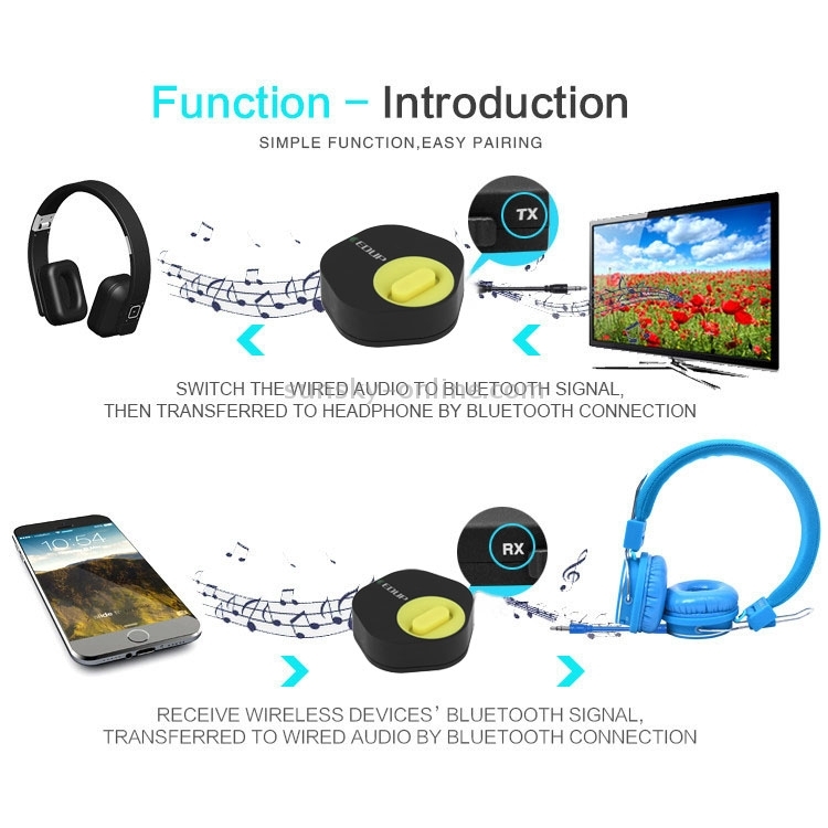 EDUP 2 in 1 Bluetooth V4.1+EDR 3.5mm Audio Receiver & Transmitter for Music and TV For iPhone, Samsung, HTC, Sony, Google, Huawei, Xiaomi and other Smartphones EDUP 2 in 1 Bluetooth V4.1+EDR 3.5mm Audio Receiver & Transmitter for Music and TV For iPhone, Samsung, HTC, Sony, Google, Huawei, Xiaomi and other Smartphones