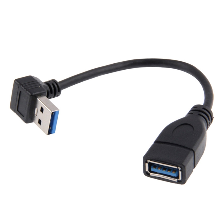 Cable Adaptador USB tipo C a Micro-USB en Codo, 30 cm - Negro - Spain