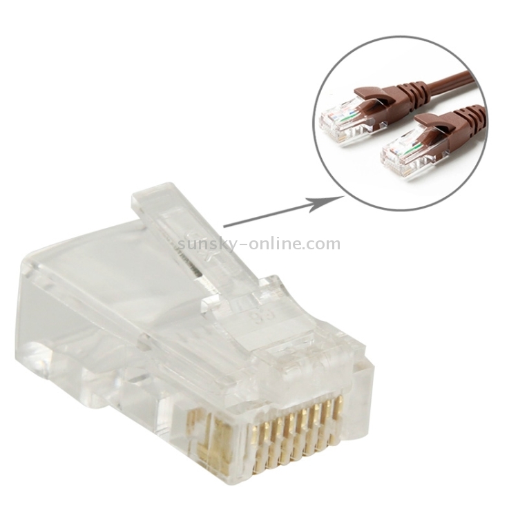 Good Rj45 Plug 100 PCS High-Performance RJ45 Connector Modular Plug, Gold: 3u 3 Feet