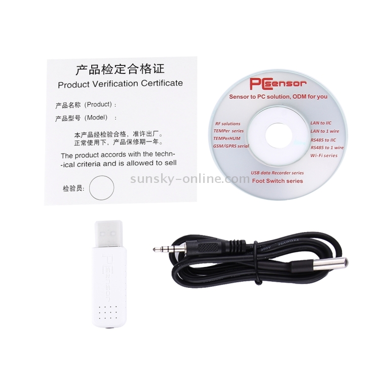 PCsensor USB thermometer with external temperature sensor data recorder