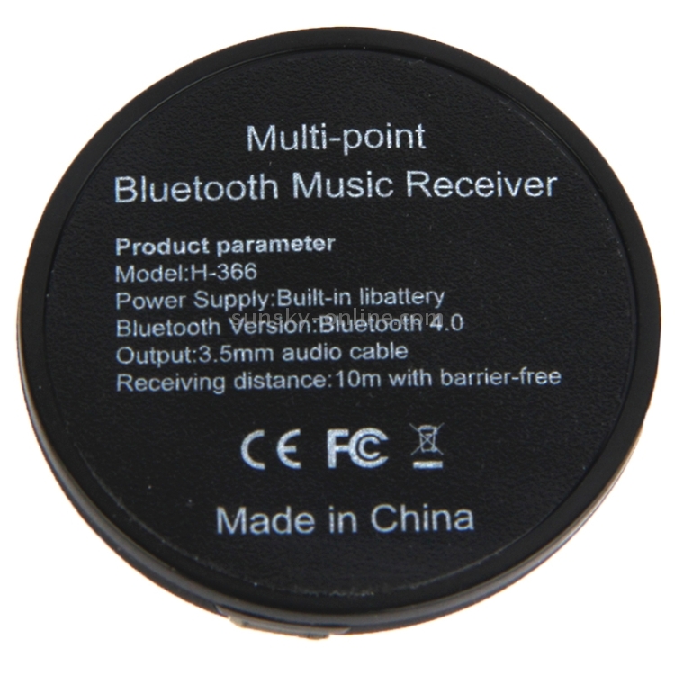 H366 Bluetooth 4.0 Music Audio Receiver Adapter with Hands Free Function For iPhone, Samsung, HTC, Sony, Google, Huawei, Xiaomi and other Smartphones H366 Bluetooth 4.0 Music Audio Receiver Adapter with Hands Free Function For iPhone, Samsung, HTC, Sony, Google, Huawei, Xiaomi and other Smartphones
