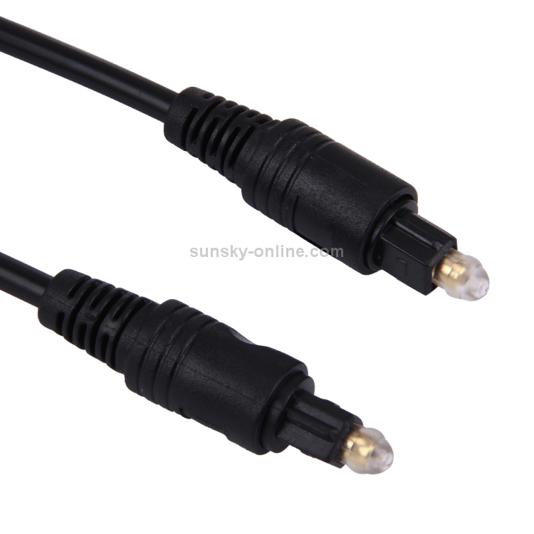 Cable Toslink de fibra óptica de audio digital, longitud del cable: 3 m, diámetro exterior: 4,0 mm (chapado en oro) - 2
