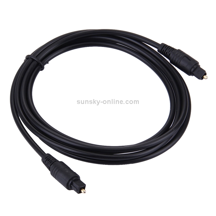 Cable Toslink de fibra óptica de audio digital, longitud del cable: 2 m, diámetro exterior: 4,0 mm (chapado en oro) - 1