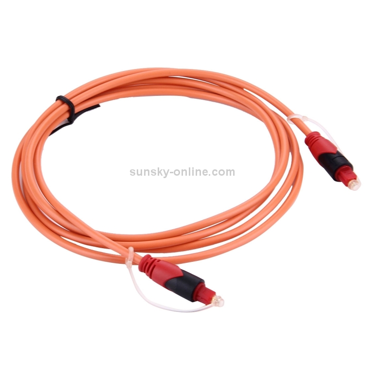 Cable Toslink de fibra óptica de audio digital, longitud del cable: 2 m, diámetro exterior: 4,0 mm (chapado en oro) - 1