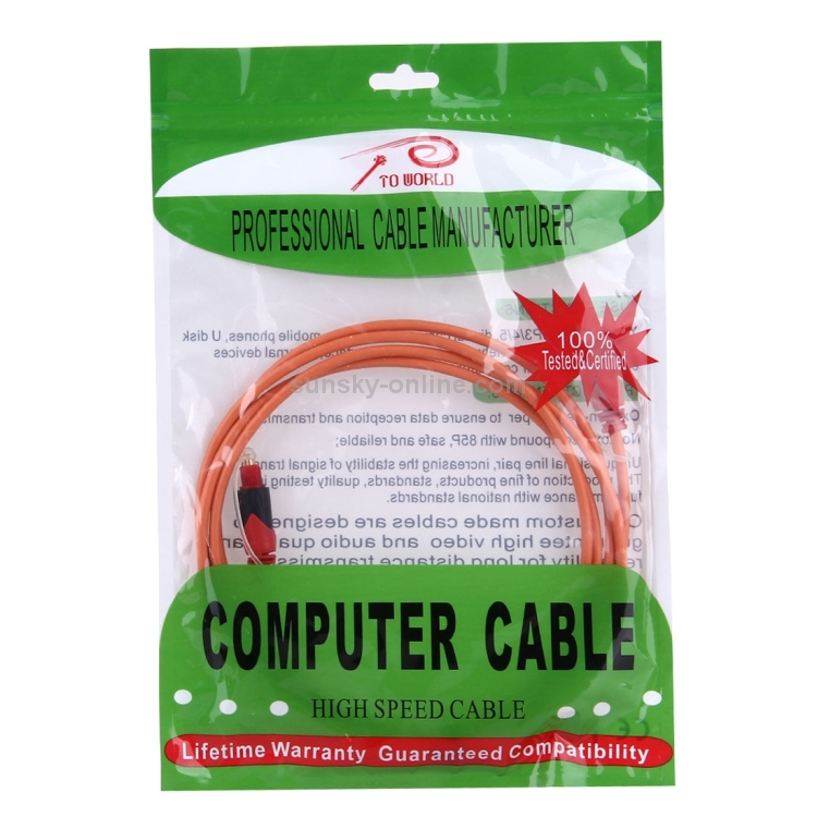 Cable Toslink de fibra óptica de audio digital, longitud del cable: 2 m, diámetro exterior: 4,0 mm (chapado en oro) - 4