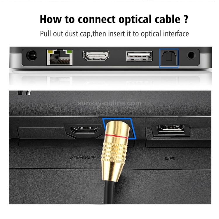 Cable Toslink de fibra óptica de audio digital, longitud del cable: 1 m, diámetro exterior: 5,0 mm - 3