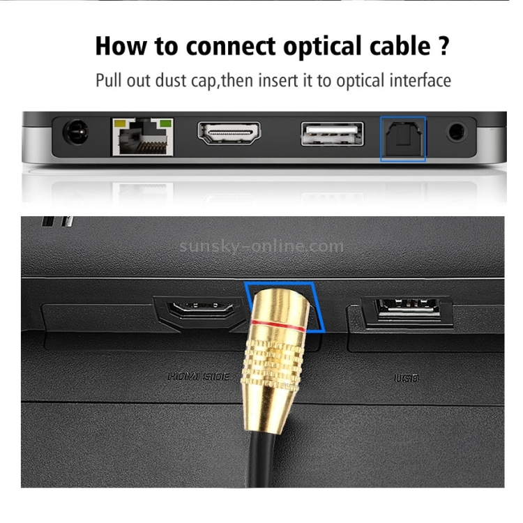 Cable Toslink de fibra óptica de audio digital, diámetro exterior: 5,0 mm, longitud: 1,5 m - B1