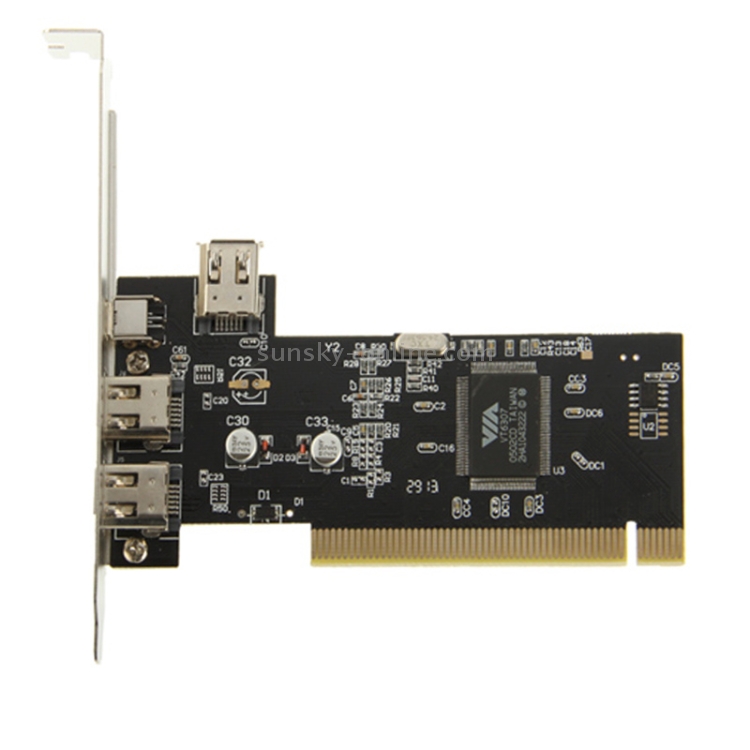 Tarjeta Express PCI 1394 de 2 puertos (negra) - 1