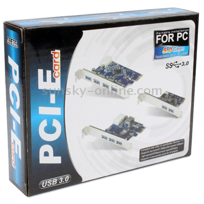 Tarjeta controladora PCI-E Express de 2 puertos USB 3.0 5Gbps - 4