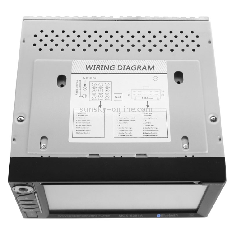 MCX6202A 6.2 inch Touch Screen Car DVD Player with Remote Control