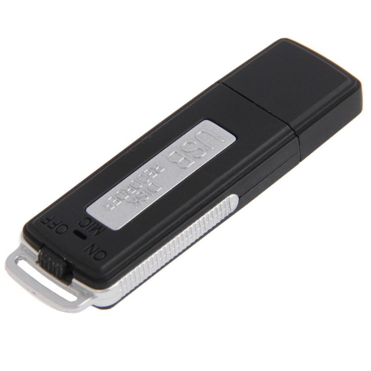 Mini registradora de entrevistas / unidad flash USB, construida en memoria de 4GB (Negro) - 1