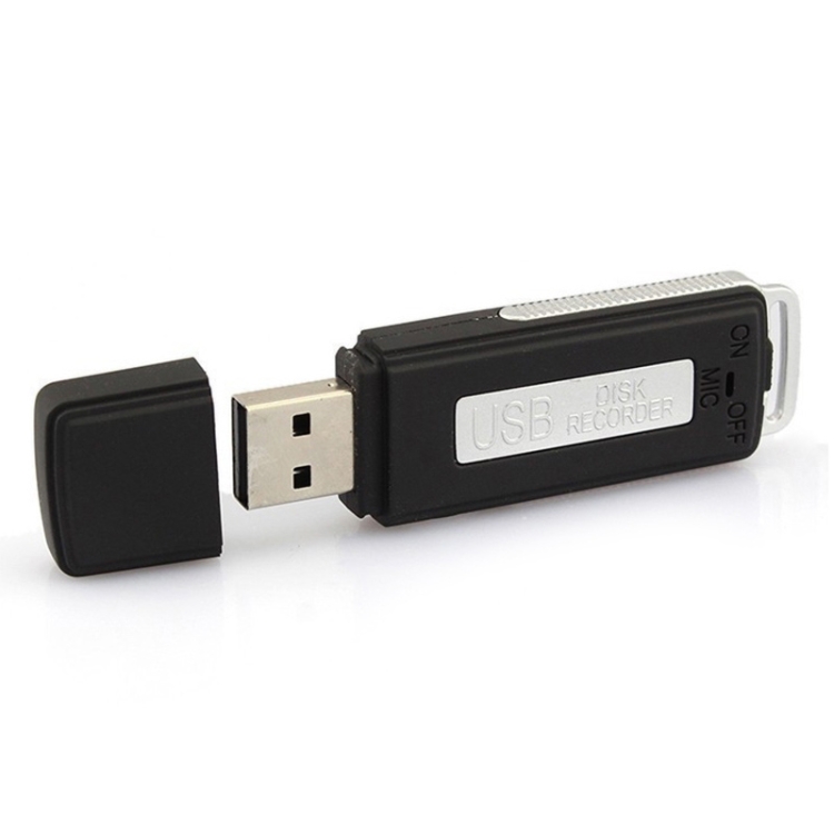 Mini registradora de entrevistas / unidad flash USB, construida en memoria de 4GB (Negro) - 2