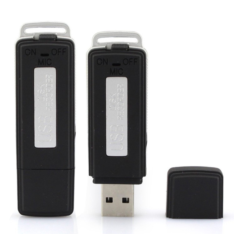 Mini registradora de entrevistas / unidad flash USB, construida en memoria de 4GB (Negro) - 3