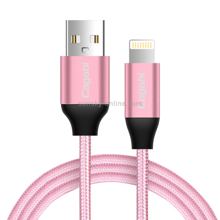 Cagabi N3 1m 2.4A Aviation Aluminum Alloy + Nylon USB to 8Pin Data Sync Fast Charging Cable Cagabi N3 1m 2.4A Aviation Aluminum Alloy + Nylon USB to 8Pin Data Sync Fast Charging Cable