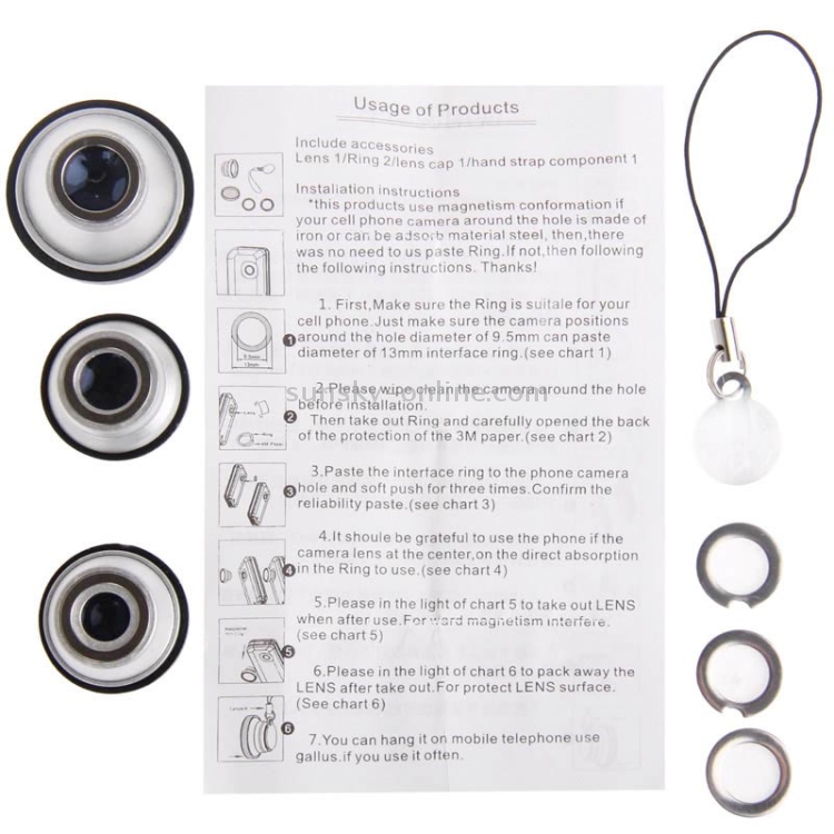 3 in 1 (0.67X Detachable Wide and Macro Lens + 180 Degree Fish Eye Wide Angle Lens + 2X Zoom Telescope Lens) Photo Camera Lens for Galaxy Note III / N9000, Galaxy S IV / i9500, Galaxy SIII / i9300, Galaxy Note II / N7100, Galaxy Primier / i9260, iPhone 5 3 in 1 (0.67X Detachable Wide and Macro Lens + 180 Degree Fish Eye Wide Angle Lens + 2X Zoom Telescope Lens) Photo Camera Lens for Galaxy Note III / N9000, Galaxy S IV / i9500, Galaxy SIII / i9300, Galaxy Note II / N7100, Galaxy Primier / i9260, iPhone 5