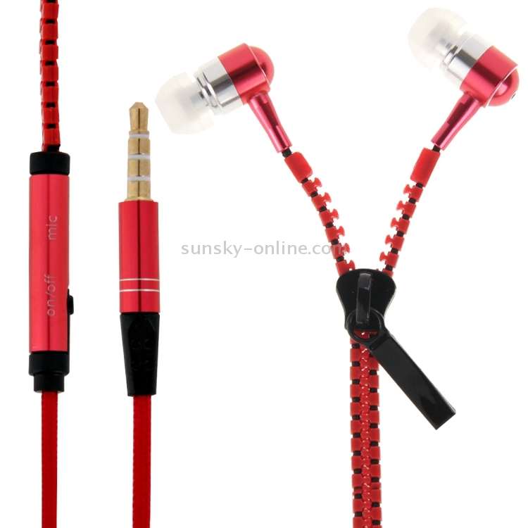Stereo Bass Headset In Ear 3.5mm Jack Zipper Earphone with Mic, Length: 1.2m Stereo Bass Headset In Ear 3.5mm Jack Zipper Earphone with Mic, Length: 1.2m