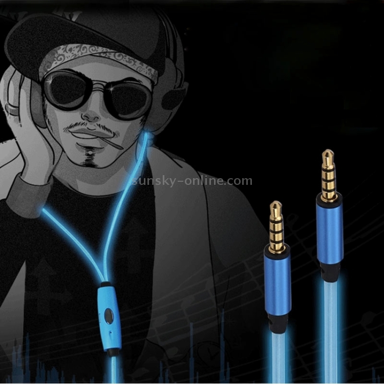 EL LED Visible Light Flowing In-ear Earphones with Line Remote & Mic for iPhone, Galaxy, Huawei, Xiaomi, LG, HTC and Other Smart Phones(Blue) EL LED Visible Light Flowing In-ear Earphones with Line Remote & Mic for iPhone, Galaxy, Huawei, Xiaomi, LG, HTC and Other Smart Phones(Blue)
