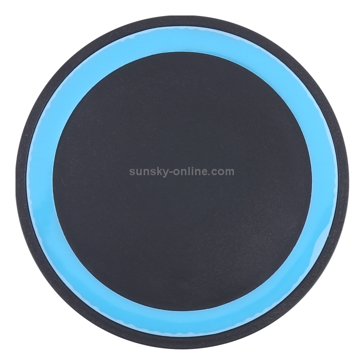 Universal QI Standard Round Wireless Charging Pad (Black + Blue) Universal QI Standard Round Wireless Charging Pad (Black + Blue)