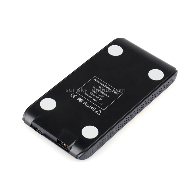 Qi Wireless Charger Transmitter Charging Plate with 6000mA Power Bank Function for iPhone 8 / 8 Plus / X & Nokia Lumia LG iPhone Samsung HTC and Other Mobile Phone(Black) Qi Wireless Charger Transmitter Charging Plate with 6000mA Power Bank Function for iPhone 8 / 8 Plus / X & Nokia Lumia LG iPhone Samsung HTC and Other Mobile Phone(Black)