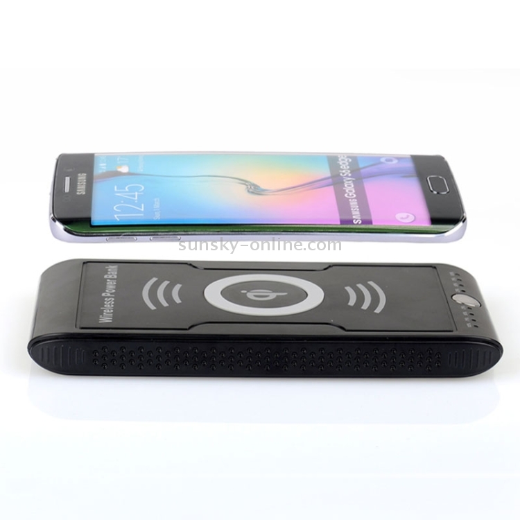 Qi Wireless Charger Transmitter Charging Plate with 6000mA Power Bank Function for iPhone 8 / 8 Plus / X & Nokia Lumia LG iPhone Samsung HTC and Other Mobile Phone(Black) Qi Wireless Charger Transmitter Charging Plate with 6000mA Power Bank Function for iPhone 8 / 8 Plus / X & Nokia Lumia LG iPhone Samsung HTC and Other Mobile Phone(Black)