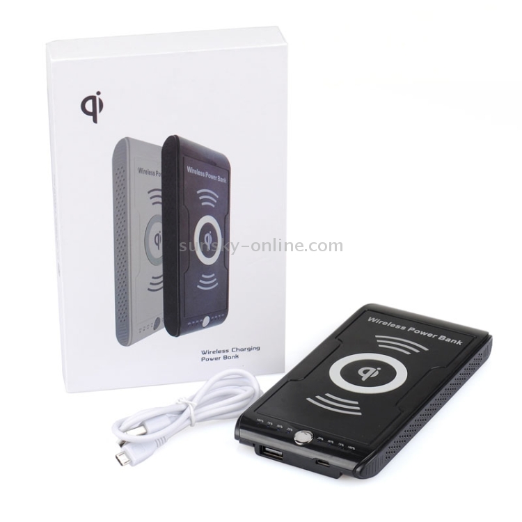 Qi Wireless Charger Transmitter Charging Plate with 6000mA Power Bank Function for iPhone 8 / 8 Plus / X & Nokia Lumia LG iPhone Samsung HTC and Other Mobile Phone(Black) Qi Wireless Charger Transmitter Charging Plate with 6000mA Power Bank Function for iPhone 8 / 8 Plus / X & Nokia Lumia LG iPhone Samsung HTC and Other Mobile Phone(Black)