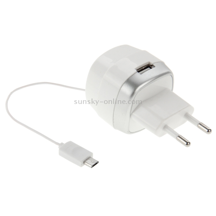 EU Plug 5V 2.1A Universal USB Travel Charger with Micro USB Retractable Charging Cable for Galaxy S6 / S6 Edge / S5 / S IV / A3 / A7 / Note 4, Nokia, HTC, LG, Sony, Xiaomi Mobile Phone, Length: 60cm EU Plug 5V 2.1A Universal USB Travel Charger with Micro USB Retractable Charging Cable for Galaxy S6 / S6 Edge / S5 / S IV / A3 / A7 / Note 4, Nokia, HTC, LG, Sony, Xiaomi Mobile Phone, Length: 60cm