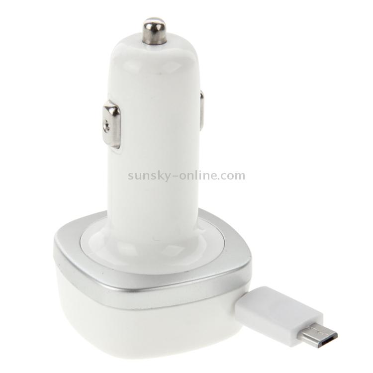 5V 2.1A Universal USB Car Charger with Micro USB Retractable Charging Cable for Galaxy S6 / S6 Edge / S5 / S IV / A3 / A7 / Note 4, Nokia, HTC, LG, Sony, Xiaomi Mobile Phone, Length: 60cm 5V 2.1A Universal USB Car Charger with Micro USB Retractable Charging Cable for Galaxy S6 / S6 Edge / S5 / S IV / A3 / A7 / Note 4, Nokia, HTC, LG, Sony, Xiaomi Mobile Phone, Length: 60cm