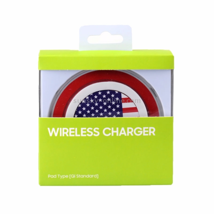 Qi USA Flag Pattern Pad Type Wireless Charger Transmitter Charging Plate for iPhone 8 / 8 Plus / X & Galaxy S8 & S8 + / LG G6 / Huawei P10 & P10 Plus / Xiaomi Mi6 & Max 2 and other Smartphones Qi USA Flag Pattern Pad Type Wireless Charger Transmitter Charging Plate for iPhone 8 / 8 Plus / X & Galaxy S8 & S8 + / LG G6 / Huawei P10 & P10 Plus / Xiaomi Mi6 & Max 2 and other Smartphones