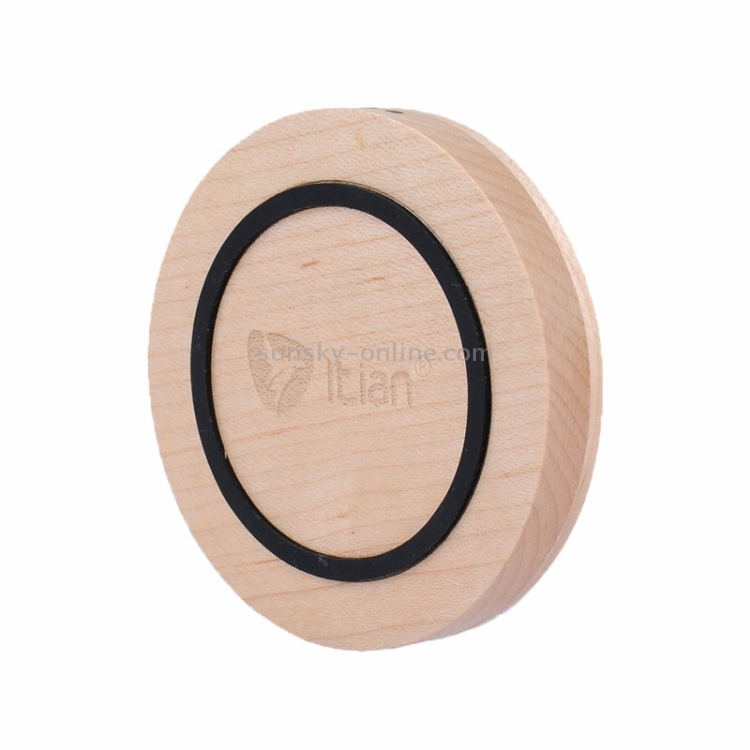 Itian Qi Wooden Round Wireless Charger Transmitter Charging Pad Itian Qi Wooden Round Wireless Charger Transmitter Charging Pad