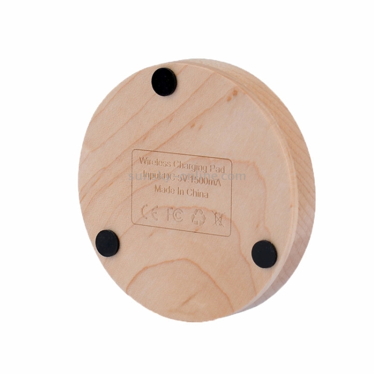 Itian Qi Wooden Round Wireless Charger Transmitter Charging Pad Itian Qi Wooden Round Wireless Charger Transmitter Charging Pad