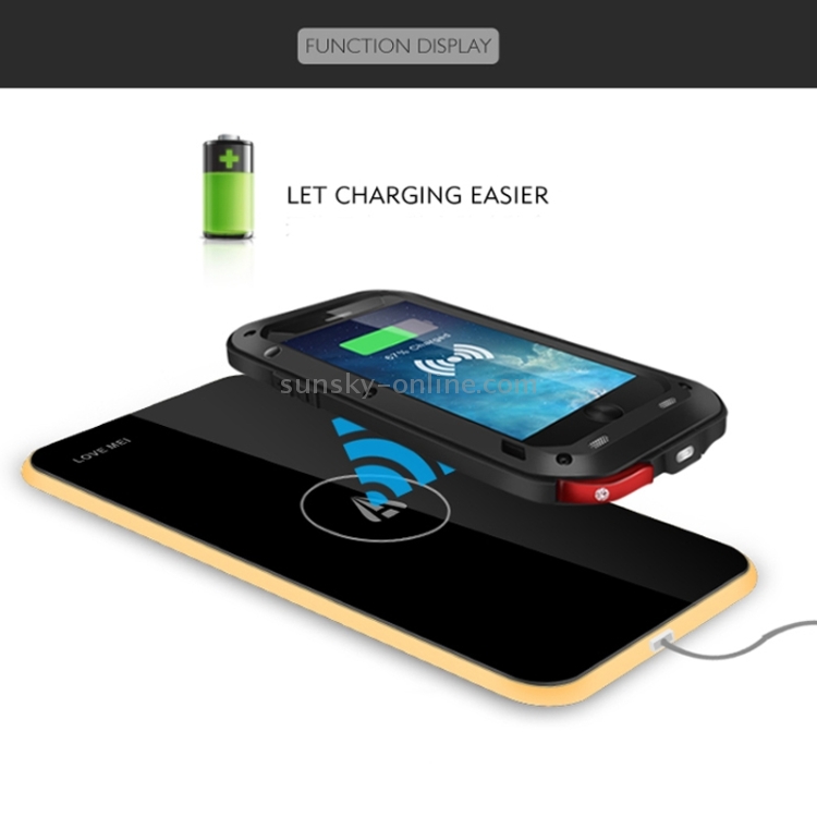 LOVE MEI QI Standard Wireless Charger for iPhone 8 / 8 Plus / X & Galaxy S6 Edge+ / Edge / S6 / S5 / S4 / S3 & Note 4 / 3 / 2, iPhone 6 / 6 Plus with Receiver Case(Champagne) LOVE MEI QI Standard Wireless Charger for iPhone 8 / 8 Plus / X & Galaxy S6 Edge+ / Edge / S6 / S5 / S4 / S3 & Note 4 / 3 / 2, iPhone 6 / 6 Plus with Receiver Case(Champagne)
