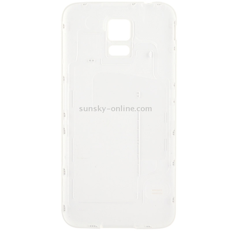 Para Galaxy S5 / G900 Placa intermedia LCD original (versión de tarjeta dual) con cable de botón y cubierta trasera, (blanco) - 3