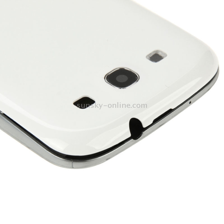 Para Galaxy SIII LTE / i9305 cubierta de placa frontal de carcasa completa (blanco) - 5
